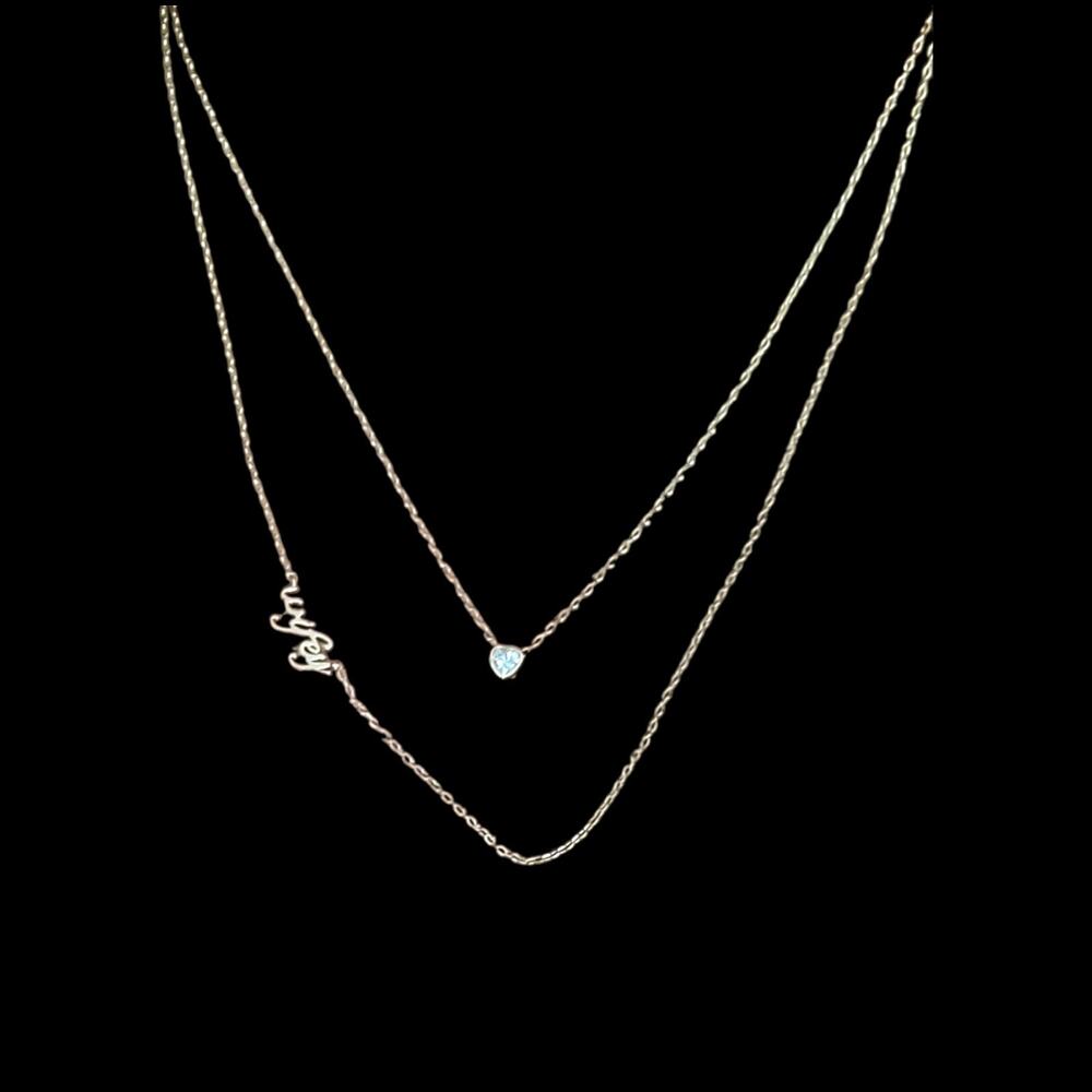 Gold Plated VTG Sunstone Imports Inc. CZ "Wifey" Heart Pendant SU CZ CN